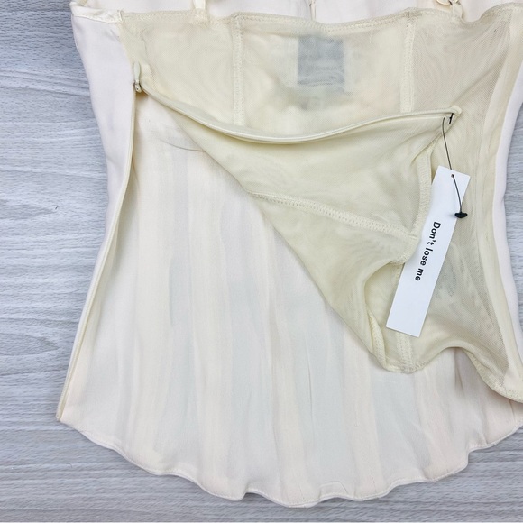 Reformation Rosetta Top Fior Di Latte Bustier Size 4 Sweetheart Neckline - Picture 12 of 16